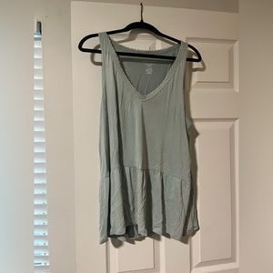 American eagle Mint peplum tank top